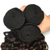 Paquetes de cabello humano rubio marrón oscuro de onda profunda peruana de color 1B / 4/27 # Tejido de cabello virgen Venta al por mayor Extensiones de cabello humano Ombre