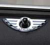BMWミニクーパーR55 R56 R57 R58 R59ドアロックノブクリエイティブのためのミニステッカーエンブレムウィング装飾が大好き