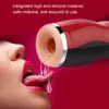 LUOGE Masculino Masturbador Airbag Pressão Chupar Oral Sex Machine 12 Vibrando Gemido Brinquedos Sexuais para Homens Masturbação Prática Penis Y18103105