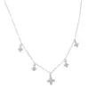 Nieuwe stijlvolle mode hanger ketting 100% 925 sterling zilveren ketting drop kwastje sterren micro pave clear cz sieraden voor dames246C