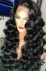 13x4 Kant Front Pruik Body Wave Braziliaanse Virgin Hair Indian Menselijk Haar 10-22 Inch Natuurlijke Zwarte Pre Geplukt Kant Pruiken