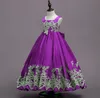 Royal Blue Girls Pageant Dresses 2019 Ball Gowns Burgundy Flower Girls Dresses For Wedding Size 4 6 8 10