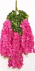 Party Decoration Bushy Artificiell Ivy Blommor med löv Silke Wisteria Vine Flower Rattan för Bröllop Centerpieces Bouquet Garland Home