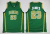 Mens St. Vincent Mary High School Irish Lebron James James Basquetebol # 23 Costurado Camisas Tune Squad Looney Monstars Space Jam DNA Jersey