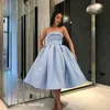 2019 goedkope korte strapless homecoming jurk een lijn knielengte juniors zoete 15 afstuderen cocktail party jurk plus size op maat gemaakt