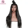 250 Density Lace Front Human Hair Wigs For Black Women Straight Pre Plucked Brazilian Lace Wig Full Ends Rosa Queen Remy8763010