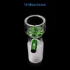 14mm skålar 18mm manlig kvinnlig gemensam glas skålhållare blå grön snöflinga filter tjock bit för rökaroljerigor bongs