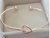 Europa i Stany Zjednoczone Bangle Metal Sliver Rose Gold Color Biżuteria Prosta Bransoletka wiatrowa Spersonalizowany Knot Gifts Bransoletka Krawata Unisex