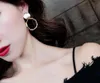 новый горячий стиль преувеличены металлическое лицо кольцо уха шпильки женский темперамент корейский личность восстановление древних путей серьги Джокер мода clas