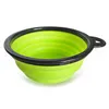 Foldable Portable Bowl For Pets Silicone Feeding Bowl Pet Dog Food Water 5 colors High Quality Dog Bowls 60pcs/lot T2I324