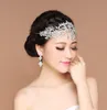 Bling srebrne akcesoria ślubne Tiars Bridal Hairgrips Crystal Rhinestone Headpieces Biżuteria Kobiety czoło włosy korony