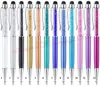 2 en 1 lápiz táctil Stylus bolígrafos de pantalla capacitivos de diamante de lujo para iphone 6 7 8 x samsung tablet pc