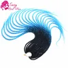 5Packs 24 "Twist Crochet Hair Mambo Twist Senegalese Crochet Trecce Intrecciare i capelli (Nero-Cielo blu) SASSY GIRL