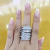 choucong Women Men Fashion ring Wide Jewelry 20ct Diamond 925 Sterling Silver Engagement Wedding Band Ring