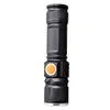 USB Inside Batteri T6 Kraftfull 2000LM LED-ficklampa Portable Light Rechargeable Tactical LED Torches Zoom ficklampa