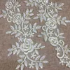 golas de tecido gola guarnição decote Applique para o vestido / casamento / camisa / vestuário / DIY / artesanato / flor de costura Floral laço rosa dourado / branco