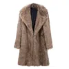 Mens Warm Plus Thickening Long Coat Jacket Faux Fur Parka Outwear Cardigan winter boy male fashion gentleman style Faux Fur coat