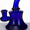 Colored Glass Banger Hanger Glass Water Pipes 14mm female comb Perc blue Mini Pipe wax Oil Rigs small bubbler Hookahs beaker 942