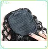 Human Hair Ponytail European Kinky Curly Hair Extensions 120gram Wrap Around Clip In Pony Tail Remy Hair 10-22 Inches