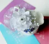 Perno di capelli del fiore in rilievo del cristallo della perla del tessuto 12pcs per la festa nuziale delle Hawai di nozze