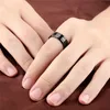 Mode zwarte wolfraam ring voor mannen wolfraam trouwring sieraden mode mannen grote ring