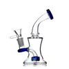 Colorful Glass Bong thick glass Water Pipe Beaker pipe recycler Bong with percolator 6.5inches Mini Oil rig Bong