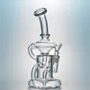 Klein Tornado Recycler Glass Bong 7.5 Inches Hookahs Clear Glass Latest Bongs Oil Rig Dab Rig HR024