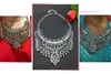سوداء الفضة الذهبية البيان الكريستال القلادة عتيقة المجوهرات الهندية قلادة قلادة مريلة طوق التركية للنساء الملحقات 1 PC5433782