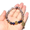 Lua menina natural chakra árvore da vida mulheres homens pulseira pulseira yoga meditação mala leão pulseira gota frete jóias