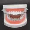 Gold dentes banhados Grillz lava vulcânica churrasqueiras de gripagem de alta qualidade masculino jóias de hip hop2053672