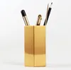 Metal Kalem Fincan Nordic tarzı Altıgen pirinç altın paslanmaz çelik metal vazo Altın kalem tutucu depolama tüp saklama kabı masası süs