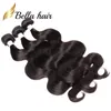 Bella Hair® الصف 9A 10 ~ 24 بوصة غير المجهزة البرازيلي العذراء الشعر التمديد الجسم موجة ينسج اللون الطبيعي 2 حزم