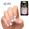 24 peças designs impressionantes unhas falsas francesas resina abs conjunto de unhas falsas dicas de arte de manicure completa3099923