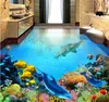 3d golvmuraler tapeter undervattensvärlden vardagsrum sovrum golv väggmålning vattentät väggpapper heminredning