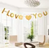 3Meter I Love You Paper Flag Party Bell Garland Decoration Banner Bunting for Birthday Wedding Event Dame Dame