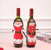 Mini Şarap Şişesi Önlük Şarap Şişesi Kapağı Noel Dekorasyon Zanaat Noel Şeker Çanta Hediye Masa Dekorasyon FP10