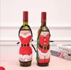 Mini Wine Bottle Apron Wine Bottle Cover Christmas Decoration Craft Christmas Candy Bag Gift Table Decoration FP10