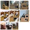 Trwała podwójna Deck Drabina Rodzaj Cat Scration Falgled Paper Cats Board Fit Fit Sleeping Play Pet Supplies 35JB FF