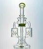 Unieke Glazen Bong Dubbele Recycler Dab Rigs Propeller Perc Percolator Heady Glazen Waterleidingen Groen Paars Booreiland Propeller Waterpijp XL167