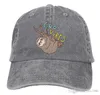 pzx unisex per adulti vibrazioni divertenti bradipo color tinte di cotone in jeanball berretto da baseball hat2650152