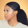 Afro Kinky завитые Ponytail Hairpieces 4B 4C 1 шт 120g зажим в Ponytails человеческих волос Extension 1b Off Черный цвет