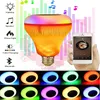 E27 Bezprzewodowy Bluetooth Żarówka Żarówka Muzyka Odtwarzanie Głośnik LED RGB Muzyka Płomień Kolorowa Ściemniana LED LED Lampa RGB do żarówek LED