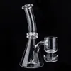 Quartz Beaker 5 '' Hookahs Rökning Tillbehör med TERP Vakuum Quartz Banger Mini Vattenrör Glas Bong DAB Riggar