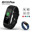 115 116 Plus pulsera inteligente para pantalla Fitness Tracker podómetro reloj contador de frecuencia cardíaca Monitor de presión arterial pulsera inteligente