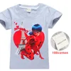 100 Baumwolle Neue Sommer T-shirts für Kinder Jungen Mädchen Marke T Shirts childen Cartoon 3D Gedruckt Lady Bug T-shirt kinder Kleidung3912869