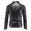 Vestes pour hommes Mode Hiver En Cuir Faux Veste Coréenne Élégant Slim Fit Manteaux Hommes Moto Crâne En Daim Pour M-5xl