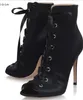 2018 new women satin boots peep toe boots women party booties velvet lace up ankle boots dress shoes summer gladiator booties