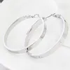 gold color plated hoop 4.6cm hoop earrings for women wedding bridesmaid jewelry 2018 fashion gift