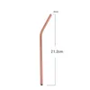 Strylowe ze stali nierdzewnej Kolorowe Drinkingstraw Reusable Metalstraw Home Party Bar Akcesoria 21.5 cm Bent Proste opcjonalne 50 sztuk Wll789