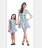 엄마와 딸 옷 가족 일치하는 의상 어머니와 나 여름 드레스 가족 보이기 어린이들 민소매 그리드 인쇄 드레스